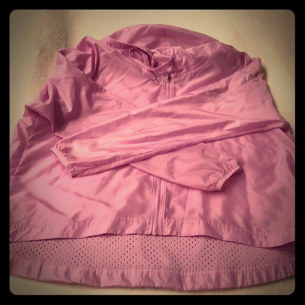 EUC Champion Purple Running Jacket w/ hoodie Large